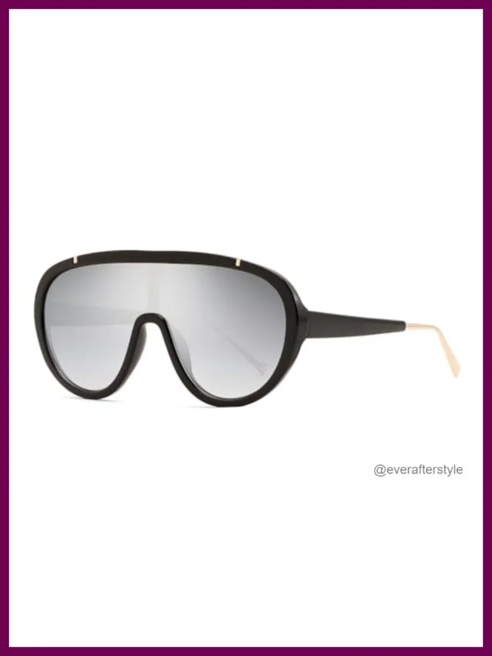 Retro Oversized One Piece Frame Sunglasses UV400 Protection